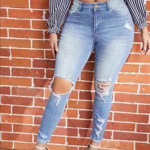 Denim jeans w/ holes